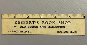 Antique Bookmark Kespert's Book Shop Boston Massachusetts Advertising - Picture 1 of 3