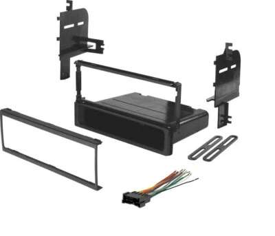 单 DIN 仪表板套件带线束适用于精选 2005 2006 2007 2008 现代图森 — 第 1/2 张图片