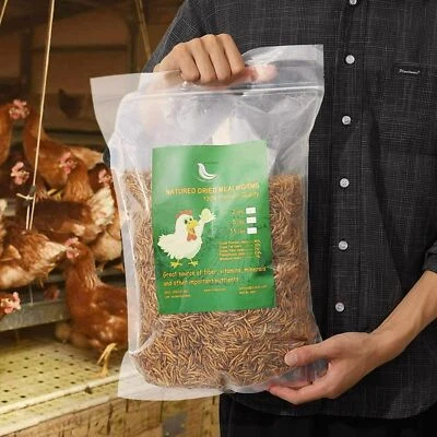 EUCHIRUS Dried Mealworms 100%Natural Non-GMO Dried - High-Protein,Fit Birds Chickens