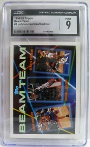 1992-93 Topps Beam Team K. Johnson Michael Jordan Dennis Rodman #3 CGC 9.0 MINT - Picture 1 of 2