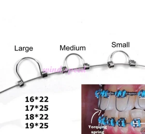 Dental Orthodontic Torquing Torque Spring Rectangular Anterior Teeth Wire S/M/L - Picture 1 of 12