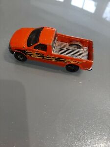 HotWheels 1997 FORD F-150 PICK-UP Truck in ORANGE with FLAMES Made in Thailand