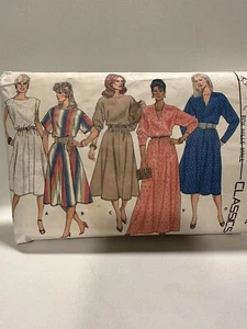Butterick Vintage Pattern 6510 Misses Dress Elastic Waist 8 10 12 CUT - Picture 1 of 4