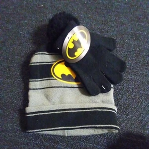 DC Comics Batman Winter Kids Hat & Glove Set (New With Tags) - Picture 1 of 1