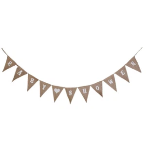 BABY SHOWER LOVE HEART Girlande Wimpelkette Banner Rustikale Taufe Babyparty - Bild 1 von 8