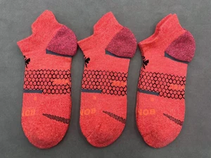 Bombas 3 pairs Women's Running Ankle socks - Size Medium 8-10.5 orange-red - Picture 1 of 5