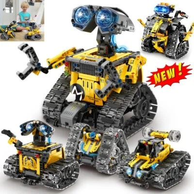 MARKENLOS Technik Ferngesteuert Roboter für Kinder 4 in 1 RC Bauspielzeug Wall-Roboter