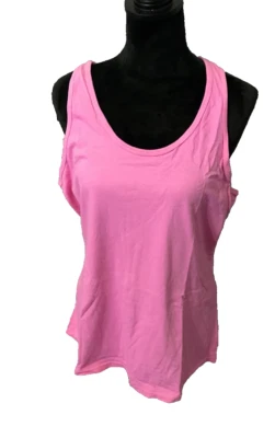 Clementine para mujer 4,8 OZ Camiseta sin mangas de algodón con espalda cruzada rosa Posey nueva sin etiquetas Foto 1 de 4