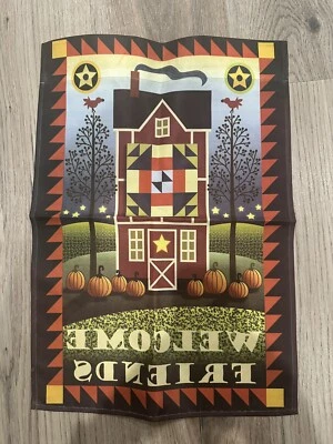 Jeremiah Junction 2006 12”x18” patio bandera bienvenida amigos jardín granero calabaza Foto 1 de 4