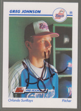 Autographed 1991 Line Drive AA Greg Johnson - Orlando Sun Rays
