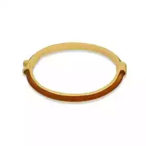 MICHAEL VINCENT MICHAUD Lg. Glass Oval Bangle PINK 2033 - Picture 1 of 1