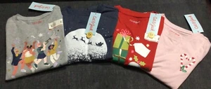 4 New Cat & Jack Long Sleeved Holiday Shirts Size XS 4/5 Girls NWT - Picture 1 of 9