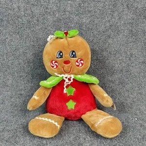 Dan Dee Gingerbread Man Plush Doll Cookie Peppermint Stuffed Toy Christmas New - Picture 1 of 14