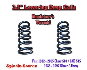 2.5" Lowering Drop Coils Springs Kit FOR 82 - 05 Chevy GMC S10 S15 Jimmy V6 REG - Picture 1 of 1