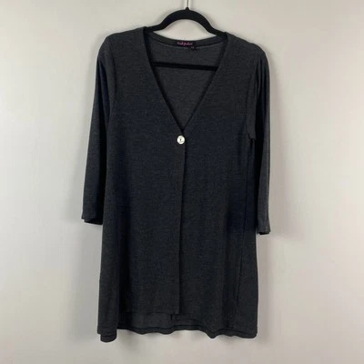 Cárdigan Fresh Produce Talla XS/S Gris Mangas 3/4 Elástico Un Botón Foto 1 de 4