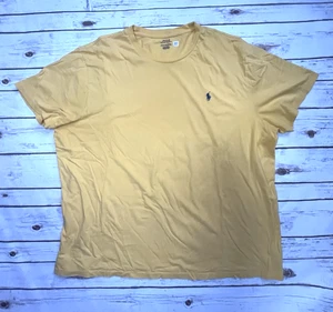 Polo Ralph Lauren T Shirt Mens Size XXL Yellow Short Sleeve Cotton - Picture 1 of 6