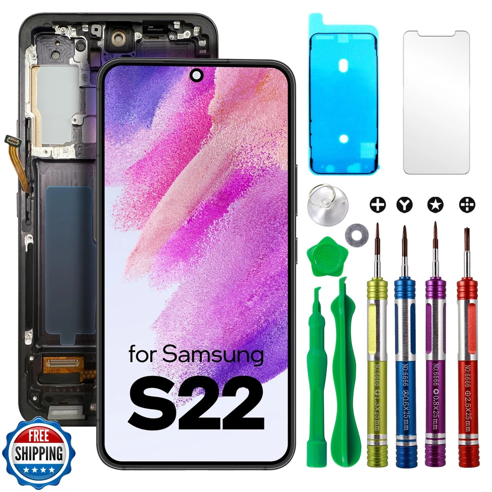 Substituição de tela LCD para Samsung Galaxy S22 (SM-S901U, S901U1, S901B, S901B - Imagem 1 de 1