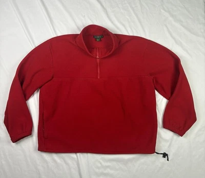 Pullover polar vintage J Crew Oarsman para hombre grande rojo cuarto cremallera hecho en EE. UU. AÑOS 90 Foto 1 de 4