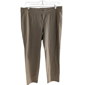 Eileen Fisher Damen Größe Large schmale Knöchelhose hellbraun Nylonmischung elastischer Bund  - Bild 1 von 7