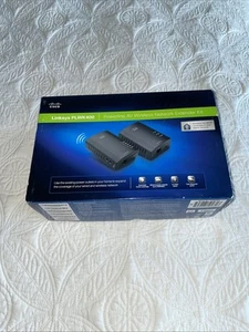 Linksys PLWK400 Powerline Homeplug AV Kit with Wi-Fi N300 1 Port Powered Up Ok - Picture 1 of 5