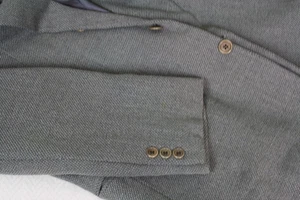 HICKEY FREEMAN Vintage Mens Blazer Sport Coat Three Button Ventless Beige Tweed - Picture 1 of 11