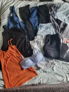 womens clothes bundle UK size 12 jeans jumper t shirt shorts dresses - Picture 1 of 8