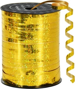 BEISHIDA 500 Yards Gold gekräuselt Kräuselband glänzend metallic Ballon  - Bild 1 von 7