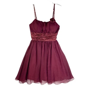 Vestido Vintage Y2k Para Mujer S Borgoña Lechera Babydoll Gasa Paris Britney Divertido - Imagen 1 de 22