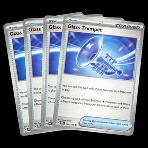 4x Glass Trumpet 110/131 Prismatic Evolutions Playset Near Mint Pokemon TCG - Bild 1 von 3