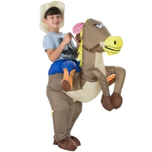 Inflatable Kids Cowboy Costume, Blow Up Horse Costume for Kids Halloween - Picture 1 of 6