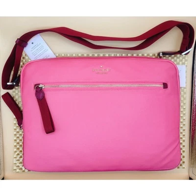 Bolso Kate Spade Chelsea Rosa Nylon 2 Vías Universal 15" Funda para Laptop Nuevo con Etiquetas Foto 1 de 4