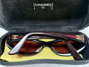 Occhiali da sole CHANEL 5007 marrone scuro occhio di gatto donna lenti polarizzate vintage con custodia - Foto 1 di 13