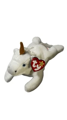 Ty Beanie Babies MYSTIC the Unicorn 4th Gen Hang Tag Tan Horn Coarse Mane Mint - Image 1 of 4