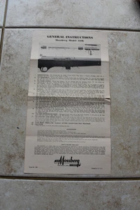 Original Mossberg Modell 152K 22 Kaliber Werksanleitung KOSTENLOSER VERSAND - Bild 1 von 2