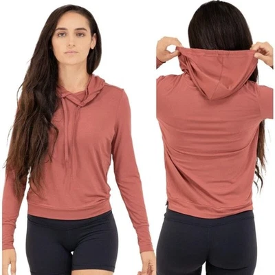 Somewhere Sunny Womens UPF 50+ Bamboo Everyday Lightweight Hoodie L Terracotta - Image 1 of 4