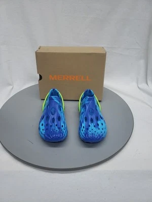 全新带盒 Merrell Hydro Moc 凉鞋 蓝色迷彩防水鞋 一脚蹬 男女通用 儿童 13M — 第 1/4 张图片