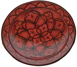 Moroccan Ceramic Plate Salad Pasta Bowl Serving Handmade Wall Hanging 12" Large - Picture 1 of 4