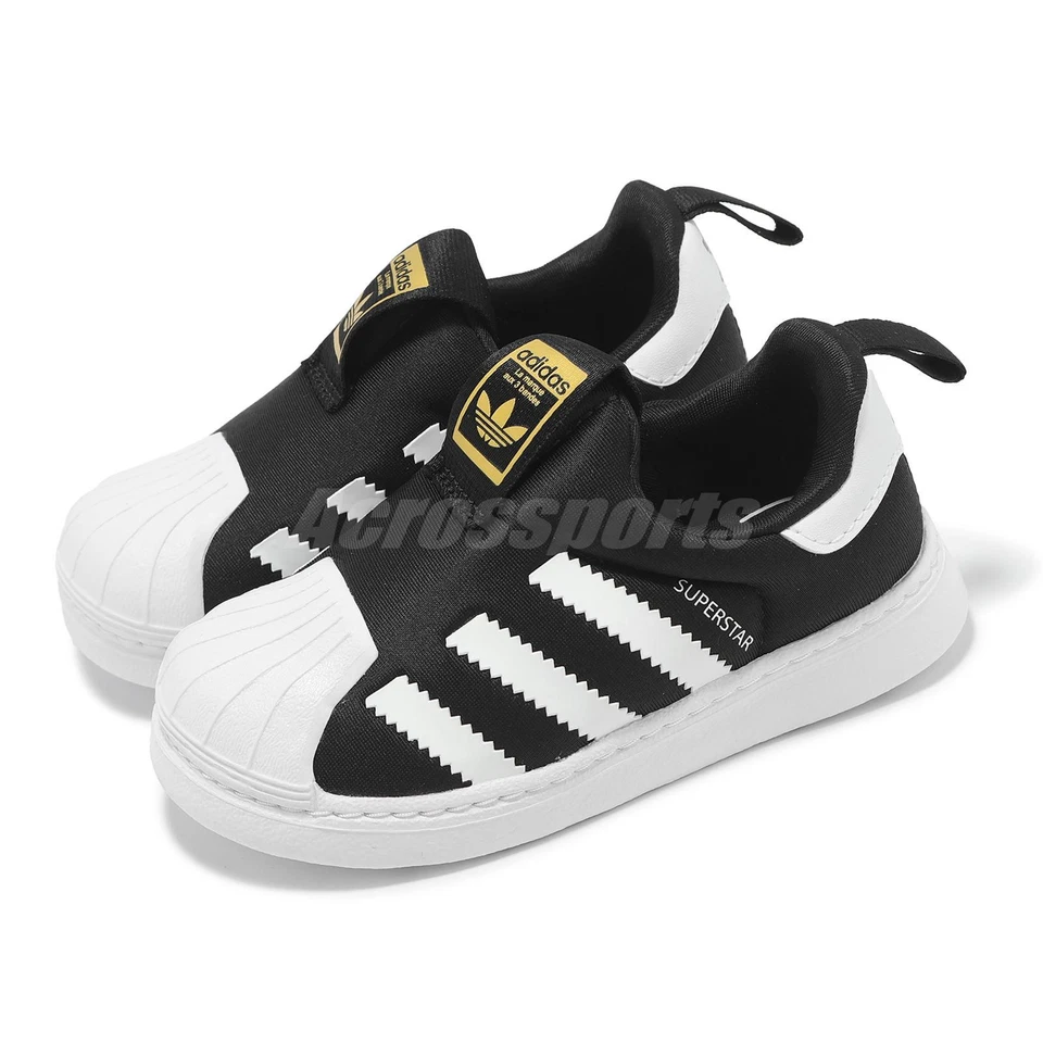 Adidas Superstar 360 GX3233 Kids Size 10K US Black/White Sneakers Shoes