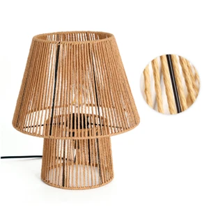 Natürliche Tischlampe BOHO SIMBU LS Schnur und Metall kleine Nachttischlampe  - Bild 1 von 7