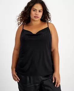 bar III Plus Size Embellished Drape-Neck Camisole Top 10853267 1X - Picture 1 of 7