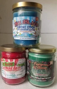 Smoke Odor 13 oz Jar Holidays & Christmas Candles Holiblaze + 2 more - Picture 1 of 5