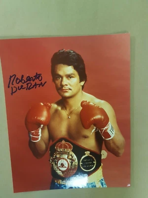 Foto autógrafa firmada por Roberto Duran en caja 8x10 Foto 1 de 4