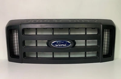 Ford F250 F350 Super Duty 2008-2010 con emblema negro parachoques delantero superior parrilla OEM Foto 1 de 4