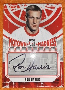 RON HARRIS 2012-13 ITG MOTOWN MADNESS AUTOGRAPH # A-RH DETROIT RED WINGS MINT