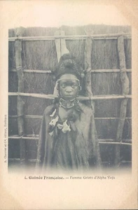 PC Guinea Francesa Griote Alpha Yaya mujer década de 1910 - Imagen 1 de 2