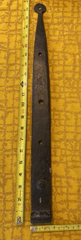 BLACKSMITH MADE ANTIQUE WROUGHT IRON STRAP HINGE INDUSTRIAL ART DECORATION Cover