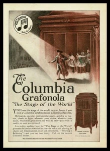 1917 Columbia Grafonola Phonograph Original Magazine Ad - Picture 1 of 2