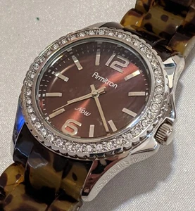 Armitron Now Women's Quartz Watch Crystal Bezel New Battery 75/3935SV WR 100ft - Picture 1 of 9