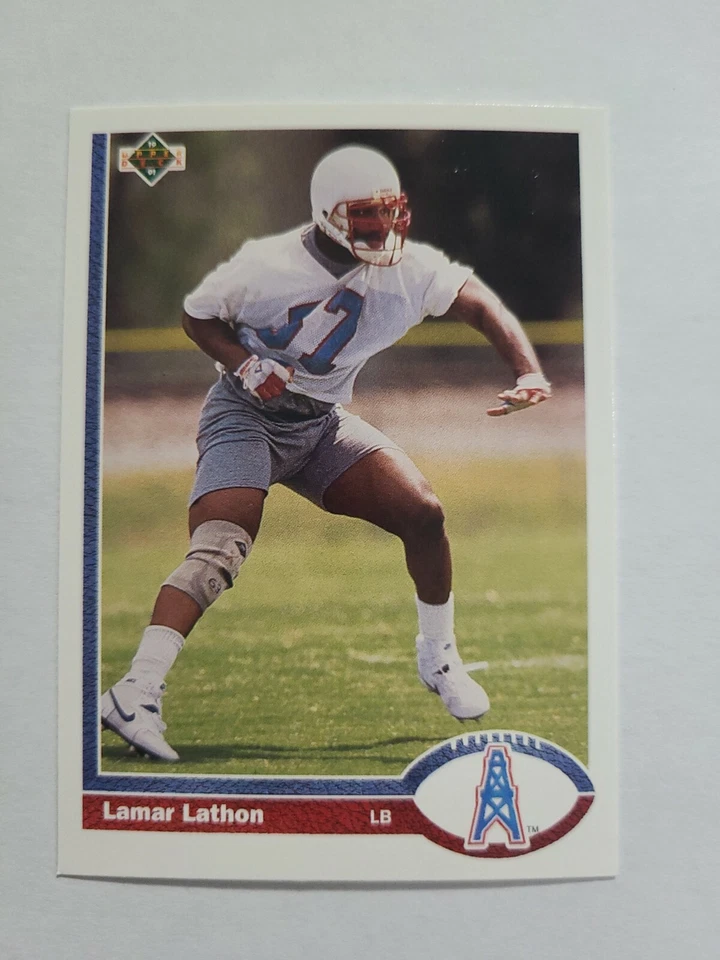 LAMAR LATHON 1991 UPPER DECK FOOTBALL CARD # 424 E0777 - Image 1 of 1