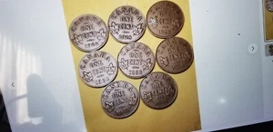 Canada Small Cent King George V Set Of 8 Different Pennies. - Bild 1 von 2